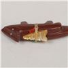 Image 8 : Zuni Pipestone Double Wolf Fetish by A & T Sheche