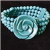 Image 2 : 2 Turquoise Colored Bead Stretch Bracelets