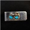 Image 2 : Navajo Sterling Turquoise Money Clip, Chischilly