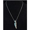 Image 2 : Navajo Apache Sterling Inlay Pendant Necklace