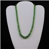 Image 1 : Faceted Graduated Green Glass Bead Necklace