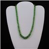 Image 2 : Faceted Graduated Green Glass Bead Necklace