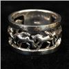 Image 1 : Sterling Silver Running Horses Ring, Size 7