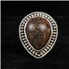 Image 2 : Sterling Silver and Fossilized Dinosaur Bone Ring