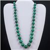Image 1 : Graduated Malachite Bead Necklace