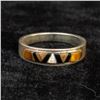 Image 1 : Navajo Sterling Inlay Ring by Andrew Johnson