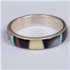 Image 1 : Zuni Sterling Inlay Ring by Rose Ukestine