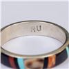 Image 5 : Zuni Sterling Inlay Ring by Rose Ukestine