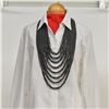 Image 2 : Large Hand Beaded 40 Strand Collar Necklace