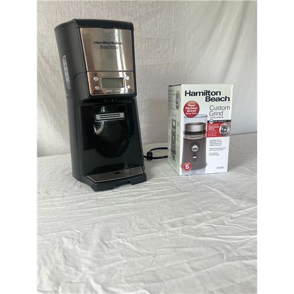 Hamilton Beach Brew Station Coffee Pot with Hamilton Beach Coffee Grinder