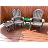 Image 1 : 2 Adirondack Chairs and 2 Folding Tables