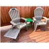 Image 2 : 2 Adirondack Chairs and 2 Folding Tables