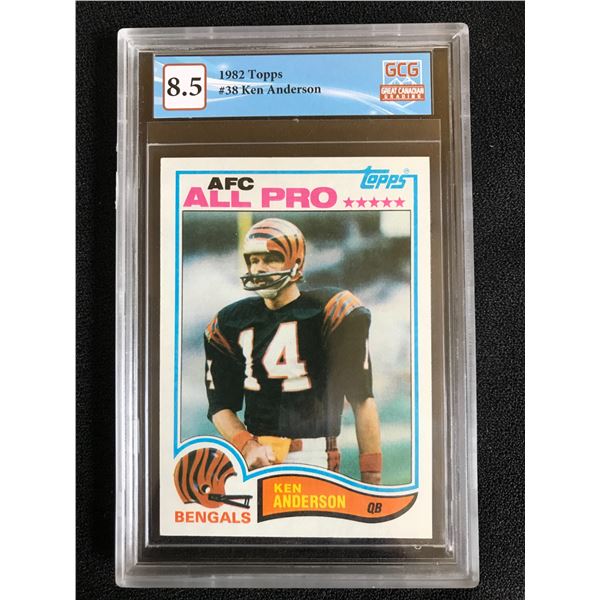 1982 TOPPS NO.38 KEN ANDERSON (GCG 8.5)
