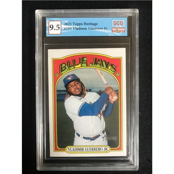 2021 TOPPS HERITAGE NO.193 VLADIMIR GUERRERO JR. (GCG 9.5)