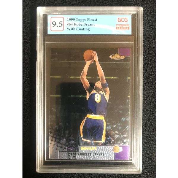 1999 TOPPS FINEST NO.64 KOBE BRYANT WITH COATING (GCG 9.5)