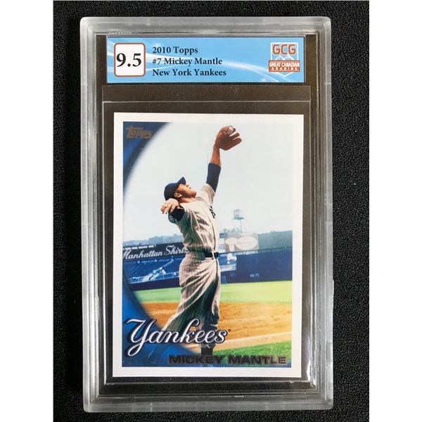 2010 TOPPS NO.7 MICKEY MANTLE NEW YORK YANKEES (GCG 9.5)
