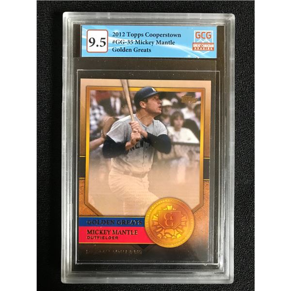 2012 TOPPS COOPERSTOWN NO.GG-35 MICKEY MANTLE GOLDEN GREATS (GCG 9.5)