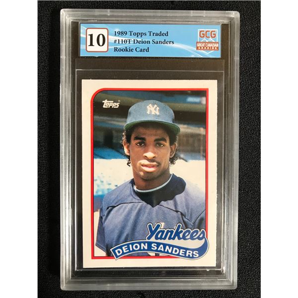 1989 TOPPS TRADED NO.110T DEION SANDERS RC (GCG 10)