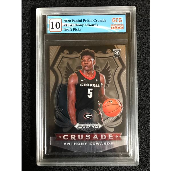 2020-21 PANINI PRIZM CRUSADE NO. 81 ANTHONY EDWARDS DRAFT PICKS (GCG 10)