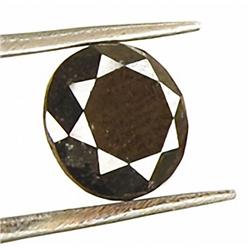 2.69ct. AAA Certified Natural Black Diamond Round Solitaire RETAIL $12500 (GEM-3132)