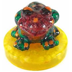 700ct. Nice Sapphire & Topaz Frog Figure Statue RETAIL $1600 (GEM-3612)