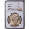 Image 1 : 1888 $1 American Silver Eagle Dollar Coin NGC MS64