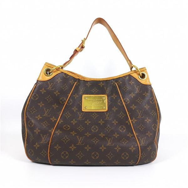 Louis Vuitton Brown Monogram Canvas Leather Galliera PM Hobo Bag