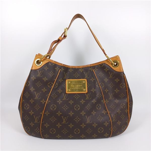 Louis Vuitton Brown Monogram Canvas Leather Galliera PM Hobo Bag