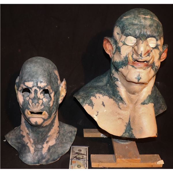 BRIGHT ORC 2-L SCREEN USED FULL HEAD MALE AND FEMALE MASKS