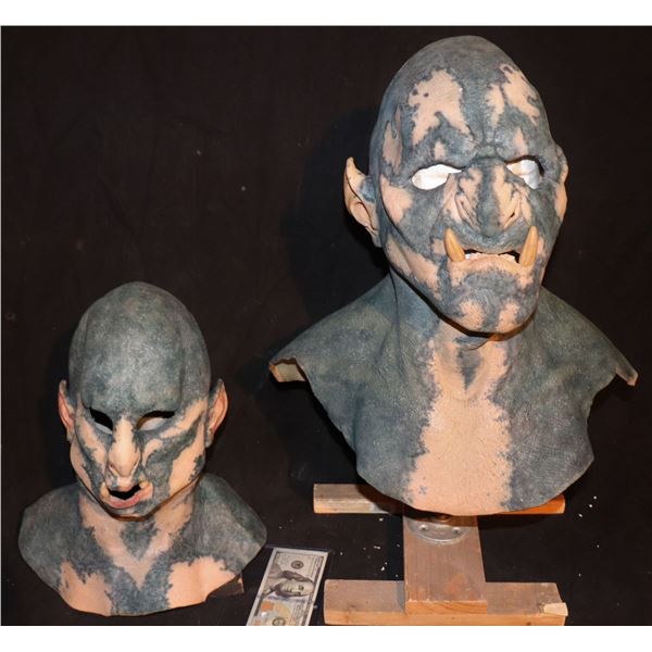 BRIGHT ORC 1-G SCREEN USED FULL HEAD MALE AND FEMALE MASKS