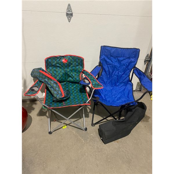 Two folding chairs