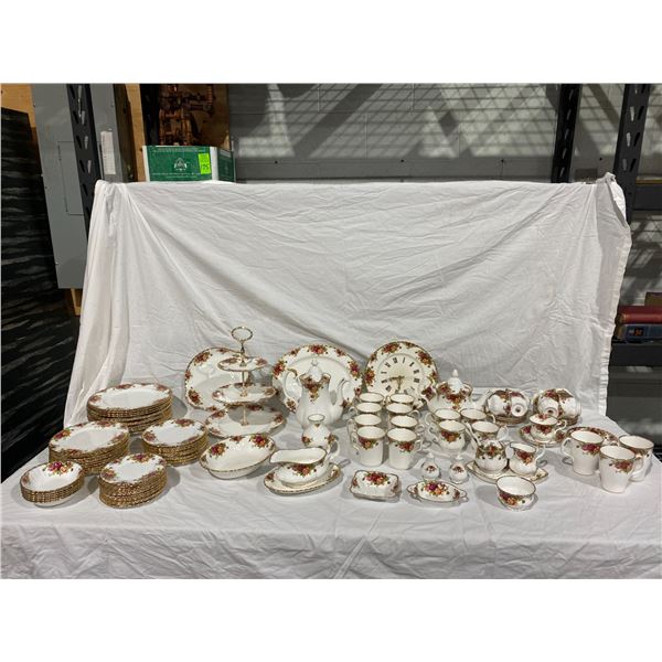 Large collection of Old country Rose China