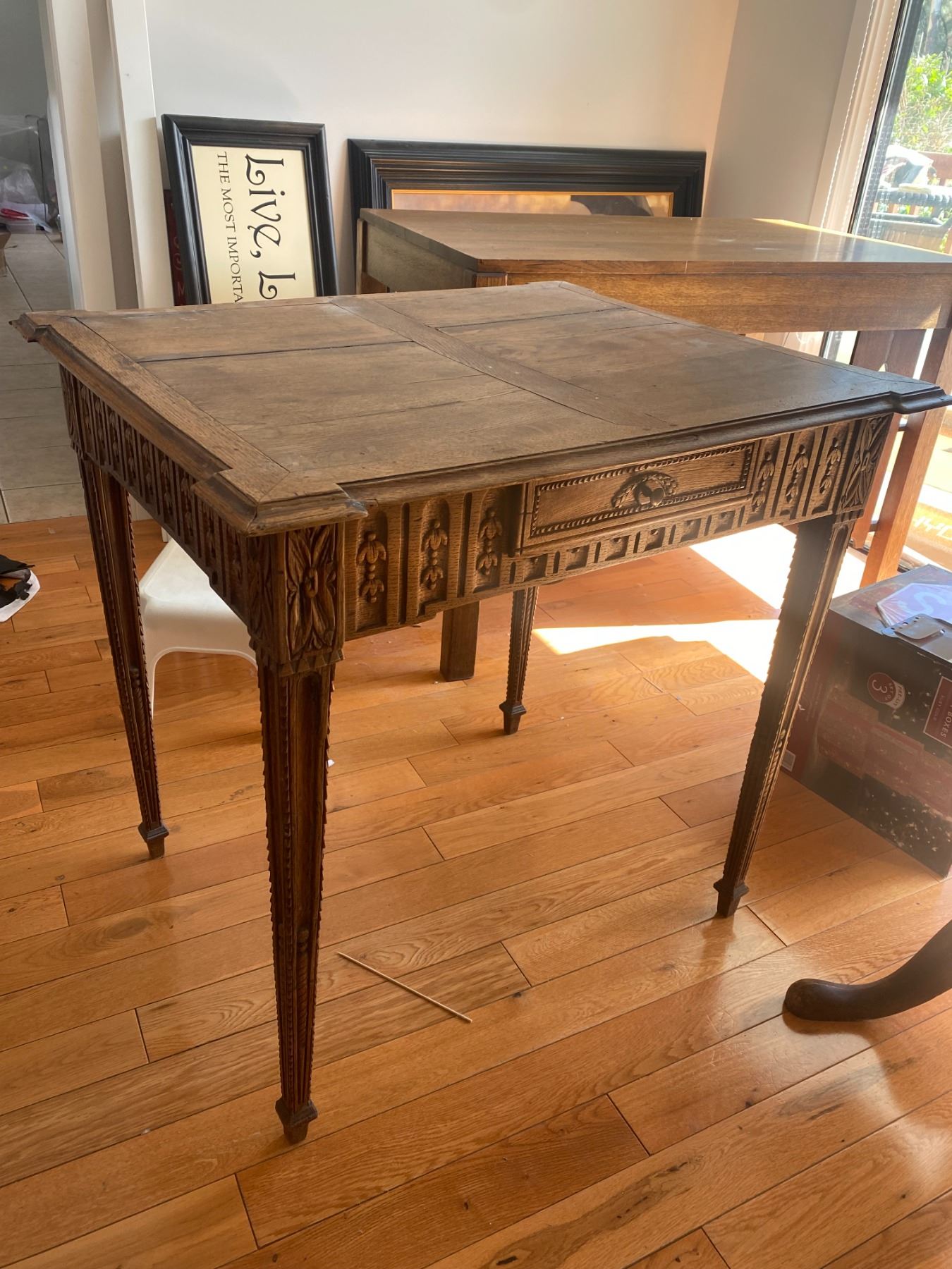 Antique table with drawer