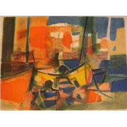 Marcel Mouly "Les Barques de Peche"