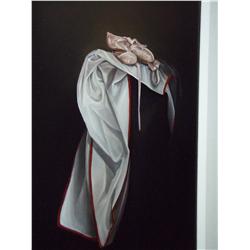 R. Rob "Ballet Slippers with Red and White Fabric"