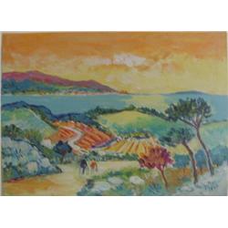 Jean Claude Picot "Matin sur la Cote d'Azur"