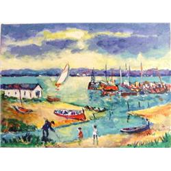 Jean Claude Picot "La Peche le Soir Bretagne"