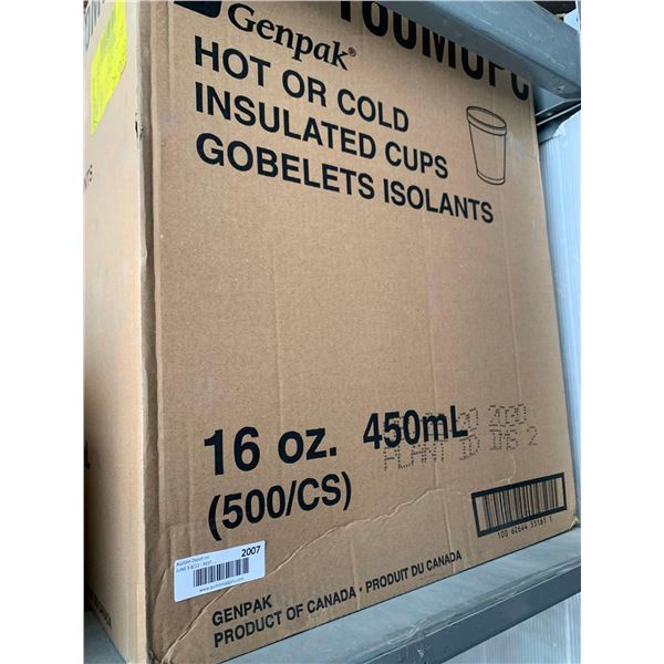 Genpak 16ox Insulated cups case lot of 500