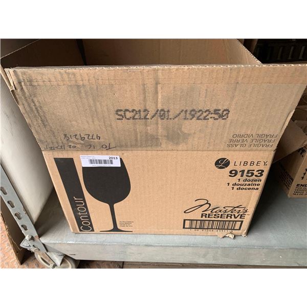 Libby 9153 masters Reserve Contour wine glasses case lot of 12