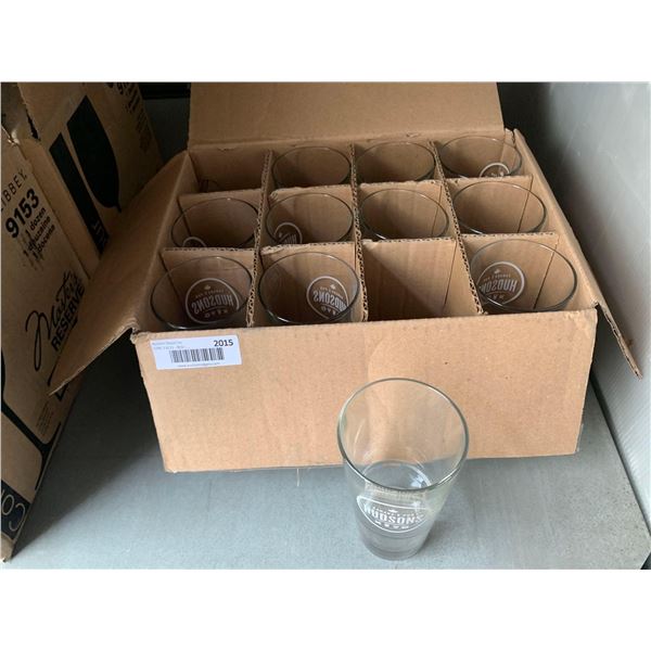 Hudsons Beer Glasses case lot of 12