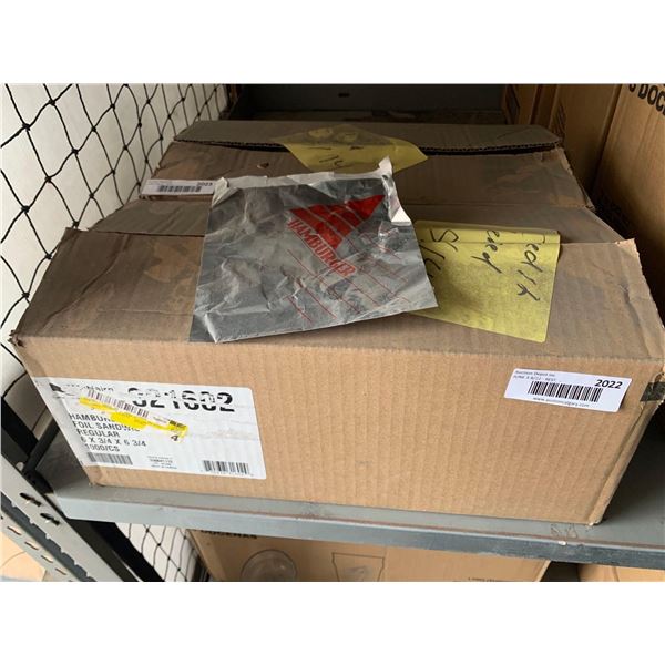 Foil Sandwich/hamburger Pouches 6 x 6 case lot of 1000