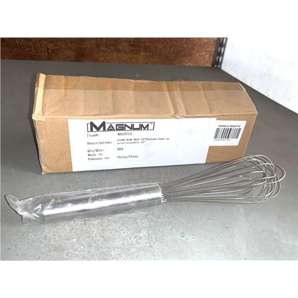 Magnum Piano Wire 12" Whisks - Case lot of 6