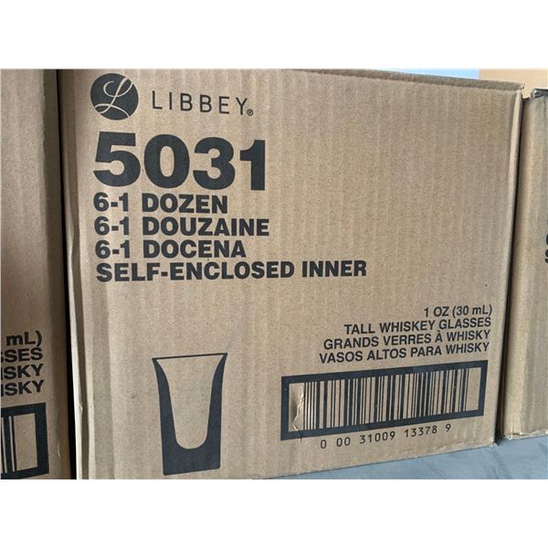Libbey 5031 1oz Tall Whiskey Shot Glass - Case lot of 72
