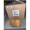 Image 1 : Gold hot food take out Aluminum Tray with lids - case lot of 100