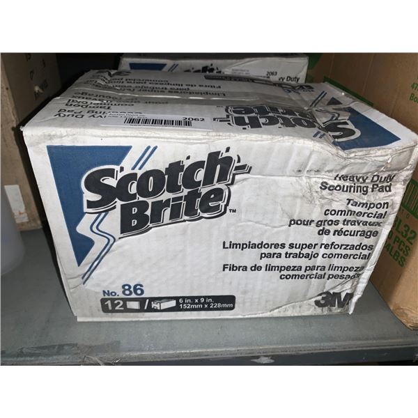 Scotch Brite Heavy Duty Scouring Pads - case lot of 12
