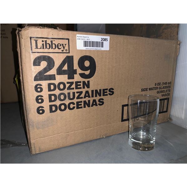Libbey 249 5oz side water glasses - case lot of 72