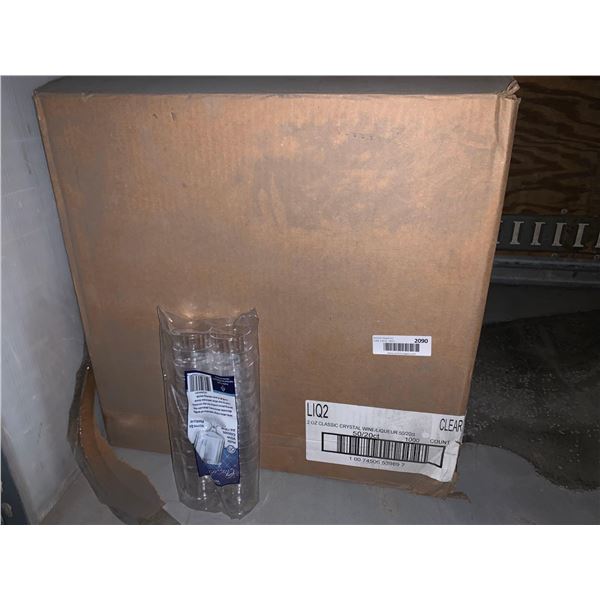 Classic Crystal 2 OZ wine/liqueur disposable glasses - Case lot of 1000