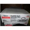 Image 2 : Sysco Plastic Flat Serving Trays 12 inch black - case lot of 36