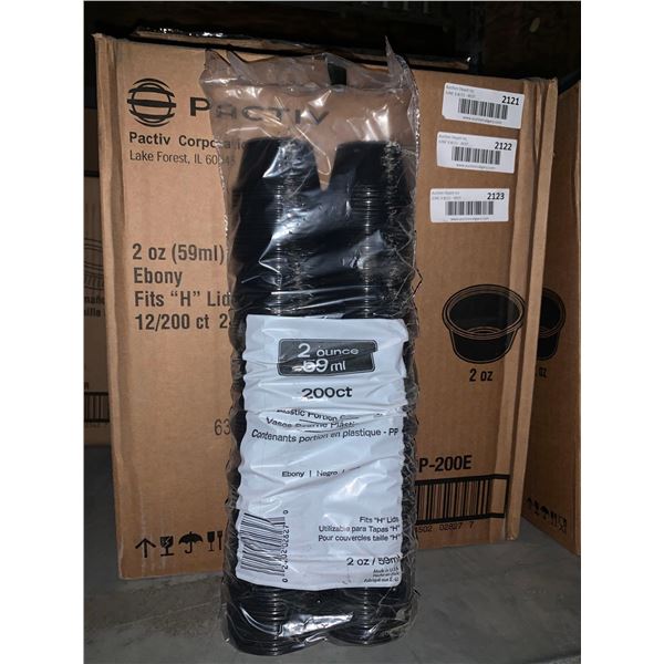 Pactiv 2 oz plastic portion cups - case lot of 2400