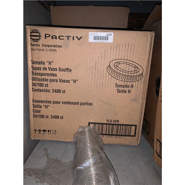 Pactiv Tamano H Lids for 2 oz containers - case lot of 2400